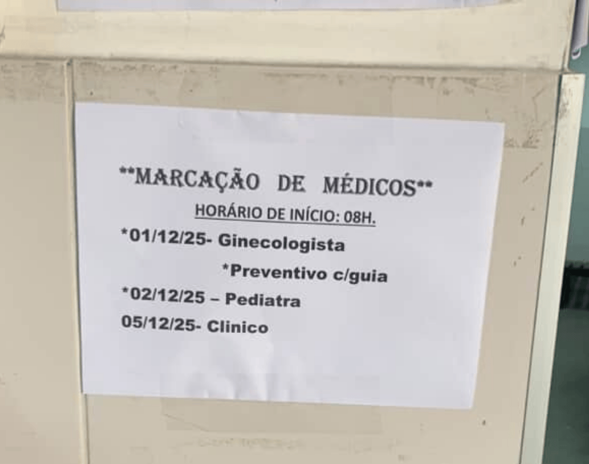Posto Cecy de Andrade divulga cronograma para marcações de consultas em Dezembro, veja abaixo: